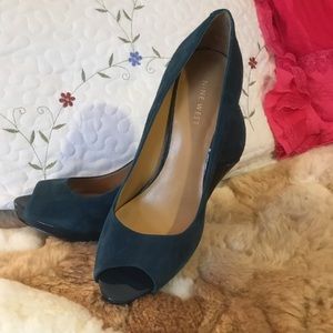 Nine West teal heels 👠